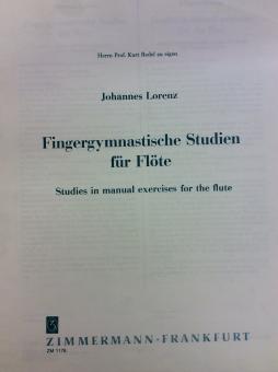Fingergymnastische Studien für Flöte 